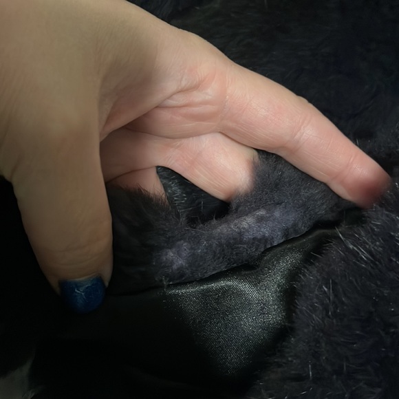 Saks Fifth Avenue Black Label 100% Rabbit Fur Zip Up Vest Women’s Size S/M - Picture 8 of 8